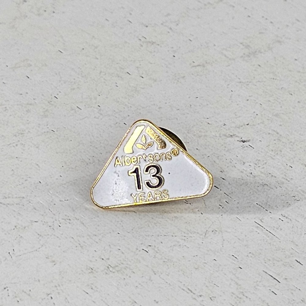 Vintage Albertsons 13 Years Employee Lapel Pin Brooch Collectible